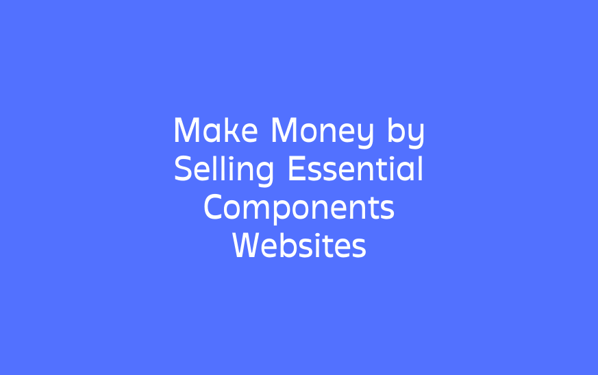 Make Money by Salling Essential Components Websites